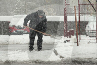 Wet snow in Kyiv