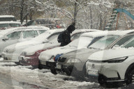 Wet snow in Kyiv