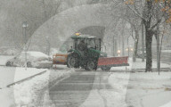 Wet snow in Kyiv