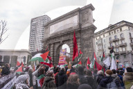 Porta Romana,  59&#xb0; Corteo pro-palestina a Milano