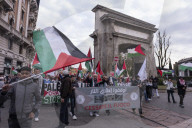 Porta Romana,  59&#xb0; Corteo pro-palestina a Milano