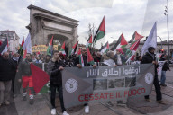 Porta Romana,  59&#xb0; Corteo pro-palestina a Milano