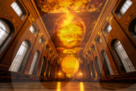 Mars by Luke Jerram at the Old Royal Naval College’s Painted Hall, Greenwich, London, UK.