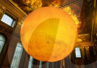 Mars by Luke Jerram at the Old Royal Naval College’s Painted Hall, Greenwich, London, UK.