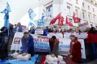 Roma - Flash mob di CGIL e UIL in previsone dello sciopero generale