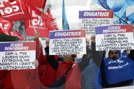 Roma - Flash mob di CGIL e UIL in previsone dello sciopero generale
