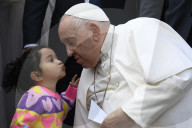 Papa Francesco durante l'udienza generale del mercoledÃ¬
