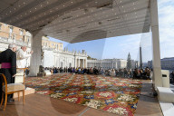 Papa Francesco durante l'udienza generale del mercoledÃ¬
