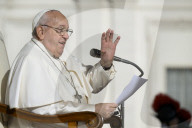 Papa Francesco durante l'udienza generale del mercoledÃ¬

