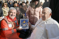 Papa Francesco durante l'udienza generale del mercoledÃ¬
