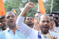 Indians protest for release of Hindu priest imprisoned in Bangladesh