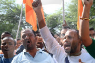 Indians protest for release of Hindu priest imprisoned in Bangladesh