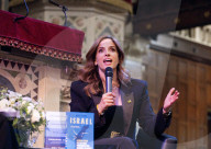 Noa Tishby In conversation with Phil Rosenberg, President of the Board of Deputies of British Jews at West London Synagogue, London, UK.