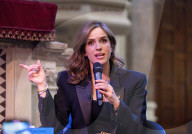 Noa Tishby In conversation with Phil Rosenberg, President of the Board of Deputies of British Jews at West London Synagogue, London, UK.