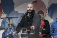 Milano, Concentramento del corteo di Cgil e Uil in occasione dello sciopero generale