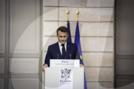 Le président de la République, Emmanuel Macron reçoit son homologue le président de la République fédérale du Nigéria, Bola Tinubu au Palais présidentiel de l'Elysée à Paris