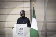 Le président de la République, Emmanuel Macron reçoit son homologue le président de la République fédérale du Nigéria, Bola Tinubu au Palais présidentiel de l'Elysée à Paris