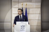 Le président de la République, Emmanuel Macron reçoit son homologue le président de la République fédérale du Nigéria, Bola Tinubu au Palais présidentiel de l'Elysée à Paris