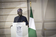 Le président de la République, Emmanuel Macron reçoit son homologue le président de la République fédérale du Nigéria, Bola Tinubu au Palais présidentiel de l'Elysée à Paris