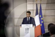 Le président de la République, Emmanuel Macron reçoit son homologue le président de la République fédérale du Nigéria, Bola Tinubu au Palais présidentiel de l'Elysée à Paris