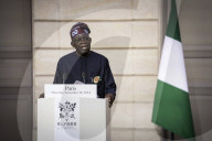 Le président de la République, Emmanuel Macron reçoit son homologue le président de la République fédérale du Nigéria, Bola Tinubu au Palais présidentiel de l'Elysée à Paris