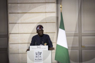 Le président de la République, Emmanuel Macron reçoit son homologue le président de la République fédérale du Nigéria, Bola Tinubu au Palais présidentiel de l'Elysée à Paris