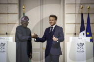 Le président de la République, Emmanuel Macron reçoit son homologue le président de la République fédérale du Nigéria, Bola Tinubu au Palais présidentiel de l'Elysée à Paris