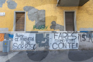 Milano, Fiori e Scritte al quariere Corvetto per Ramy Elgam