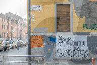 Milano, Fiori e Scritte al quariere Corvetto per Ramy Elgam