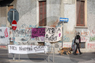 Milano, Fiori e Scritte al quariere Corvetto per Ramy Elgam
