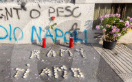 Milano, Fiori e Scritte al quariere Corvetto per Ramy Elgam