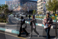 Tehran billboards boasting of Iran's military capabilities