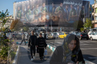 Tehran billboards boasting of Iran's military capabilities