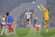 Women's international friendly between England and the USA at Wembley Stadium, London, UK.