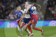 Women's international friendly between England and the USA at Wembley Stadium, London, UK.