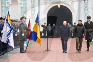 Ukrainian President and German Chancellor at Saint Sophia of Kyiv