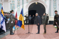 Ukrainian President and German Chancellor at Saint Sophia of Kyiv