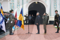 Ukrainian President and German Chancellor at Saint Sophia of Kyiv