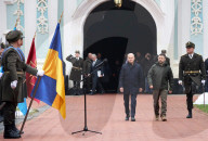 Ukrainian President and German Chancellor at Saint Sophia of Kyiv