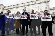 Roma - Flash Mob di +Europa contro la visita di Orban