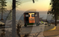 Tiny mobile home - pulled by trike
