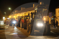 Famers Protest Hollyhead in Wales, UK.