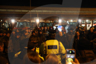 Famers Protest Hollyhead in Wales, UK.