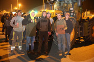 Famers Protest Hollyhead in Wales, UK.
