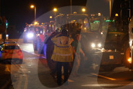 Famers Protest Hollyhead in Wales, UK.