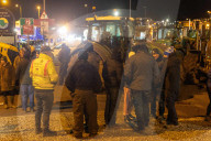 Famers Protest Holyhead in Wales, UK.