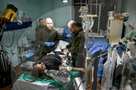 Ukraine Military surgical team works the frontline