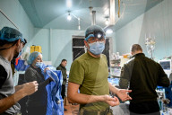 Ukraine Military surgical team works the frontline