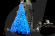 Ukraine’s main Christmas tree lit up in Kyiv