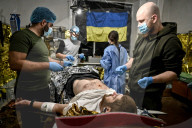 Ukraine Military surgical team works the frontline